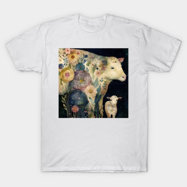 Cow, Watercolor Farm Animals T-Shirt by Dream and Design